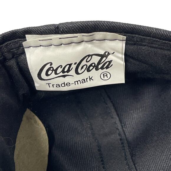 Coca Cola Polar Bear Youth Hat Cap Logo Black Snapback 90s Retro Soda Coke VTG - Picture 9 of 14